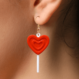 3 Pack Heart Lollipop Earrings | Valentine's Day Jewelry | Lightweight Earrings 1