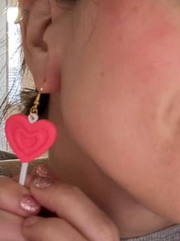 3 Pack Heart Lollipop Earrings | Valentine's Day Jewelry | Lightweight Earrings 14