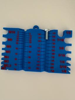 3D Printed Bolt & Screw Gauge Tool | Metric & SAE Thread Sizing Guide | Workshop Organizer | Custom Team Colors 9