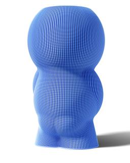 Boy in Love Vase - 3D Printed Happy Face Vase - Unique Ribbed Texture - Recycled Plastic Home Decor - Housewarming Gift 3
