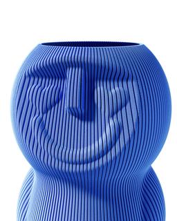 Boy in Love Vase - 3D Printed Happy Face Vase - Unique Ribbed Texture - Recycled Plastic Home Decor - Housewarming Gift 4