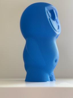 Boy in Love Vase - 3D Printed Happy Face Vase - Unique Ribbed Texture - Recycled Plastic Home Decor - Housewarming Gift 8