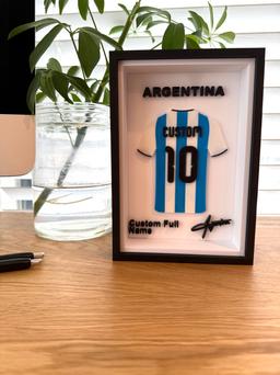 Custom Soccer Framed Jerseys | France, Argentina, Brazil | 3D Printed World Cup Gift 1