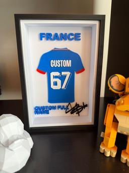 Custom Soccer Framed Jerseys | France, Argentina, Brazil | 3D Printed World Cup Gift 3