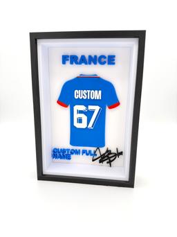 Custom Soccer Framed Jerseys | France, Argentina, Brazil | 3D Printed World Cup Gift 5