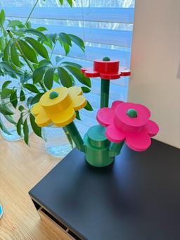 Lego Flower Bouquet 3D Printed Brick Flowers Medium Home Decor Gift Birthday Housewarming Desk Accessory Toy Art 3