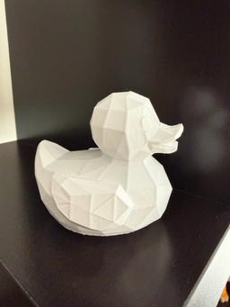 Low Poly Duck 3D Printed Geometric Rubber Ducky Decor - Modern Minimalist Bathroom Figurine Gift 10