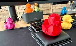 Low Poly Duck 3D Printed Geometric Rubber Ducky Decor - Modern Minimalist Bathroom Figurine Gift 19