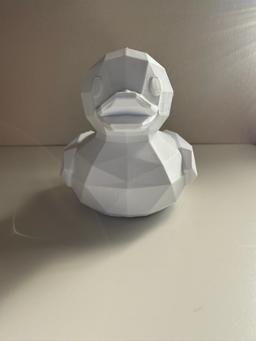 Low Poly Duck 3D Printed Geometric Rubber Ducky Decor - Modern Minimalist Bathroom Figurine Gift 5