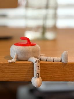 New! Curling Stone Buddy - 3D Printed Articulated Flexi Desk Figure - Winter Sports Decor - Custom Colors Available 12