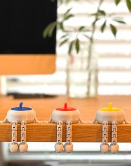 New! Curling Stone Buddy - 3D Printed Articulated Flexi Desk Figure - Winter Sports Decor - Custom Colors Available 2