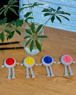 New! Curling Stone Buddy - 3D Printed Articulated Flexi Desk Figure - Winter Sports Decor - Custom Colors Available 9