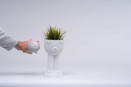 Paw Pot Tall Vase | Modern 3D Printed Planter | Unique Ridged Textured Design | Kowafatcompany Studio Art 13