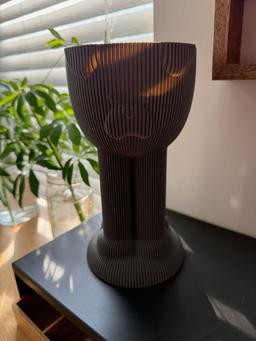 Paw Pot Tall Vase | Modern 3D Printed Planter | Unique Ridged Textured Design | Kowafatcompany Studio Art 24