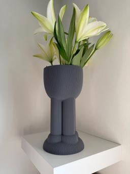 Paw Pot Tall Vase | Modern 3D Printed Planter | Unique Ridged Textured Design | Kowafatcompany Studio Art 29