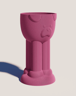 Paw Pot Tall Vase | Modern 3D Printed Planter | Unique Ridged Textured Design | Kowafatcompany Studio Art 3