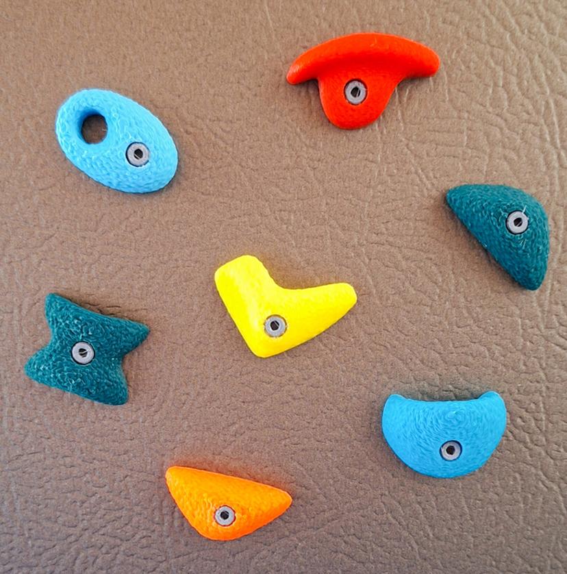 Rock Climbing Magnets Set - Mini Bouldering Holds for Fridge - Climber Gift - 3D Printed Climbing Wall Decor