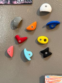 Rock Climbing Magnets Set - Mini Bouldering Holds for Fridge - Climber Gift - 3D Printed Climbing Wall Decor 4