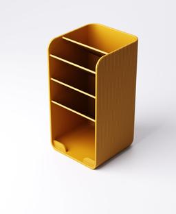 Modern Tiered Desk Organizer | 3D Printed Pen Holder | Minimalist Office Accessory | Desktop Storage 3