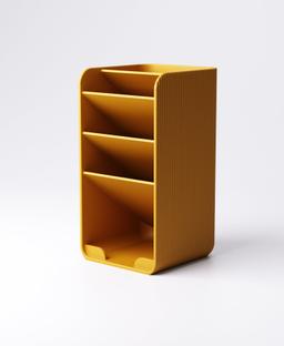 Modern Tiered Desk Organizer | 3D Printed Pen Holder | Minimalist Office Accessory | Desktop Storage 4