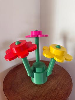 XL Block Flower Bouquet | 3D Printed Decorative Flowers | Build Your Own Display | Home Decor Gift 5