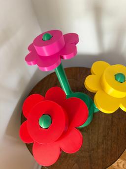 XL Block Flower Bouquet | 3D Printed Decorative Flowers | Build Your Own Display | Home Decor Gift 7