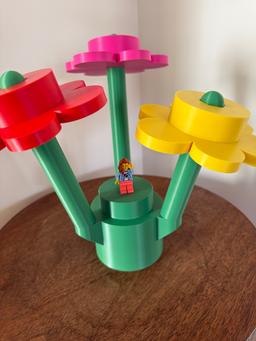 XL Block Flower Bouquet | 3D Printed Decorative Flowers | Build Your Own Display | Home Decor Gift 9