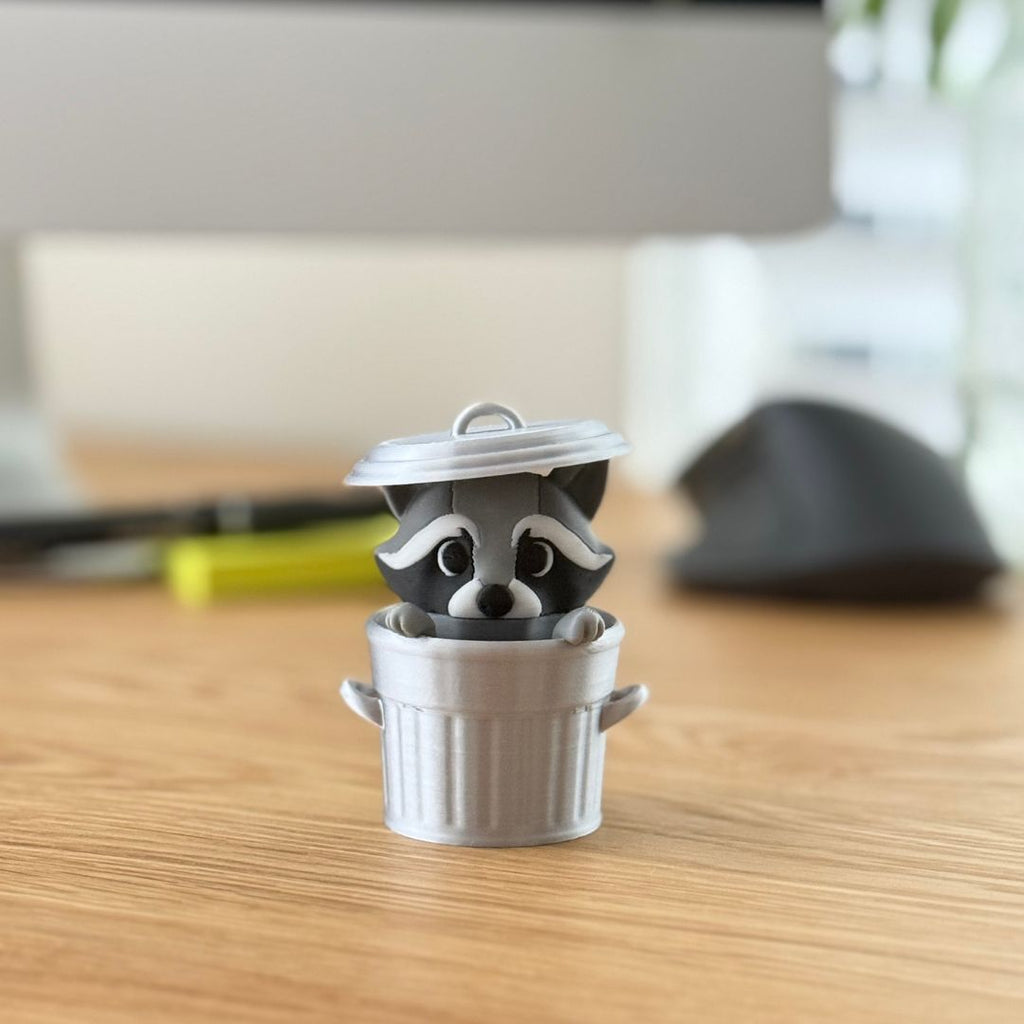 Sully the Trash Panda — Raccoon Clicker Desk Buddy | 3D Printed Figurine