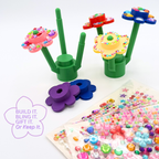 Gem Blossoms | DIY Mini Brick Flower Bouquet Kit with Gem Stickers