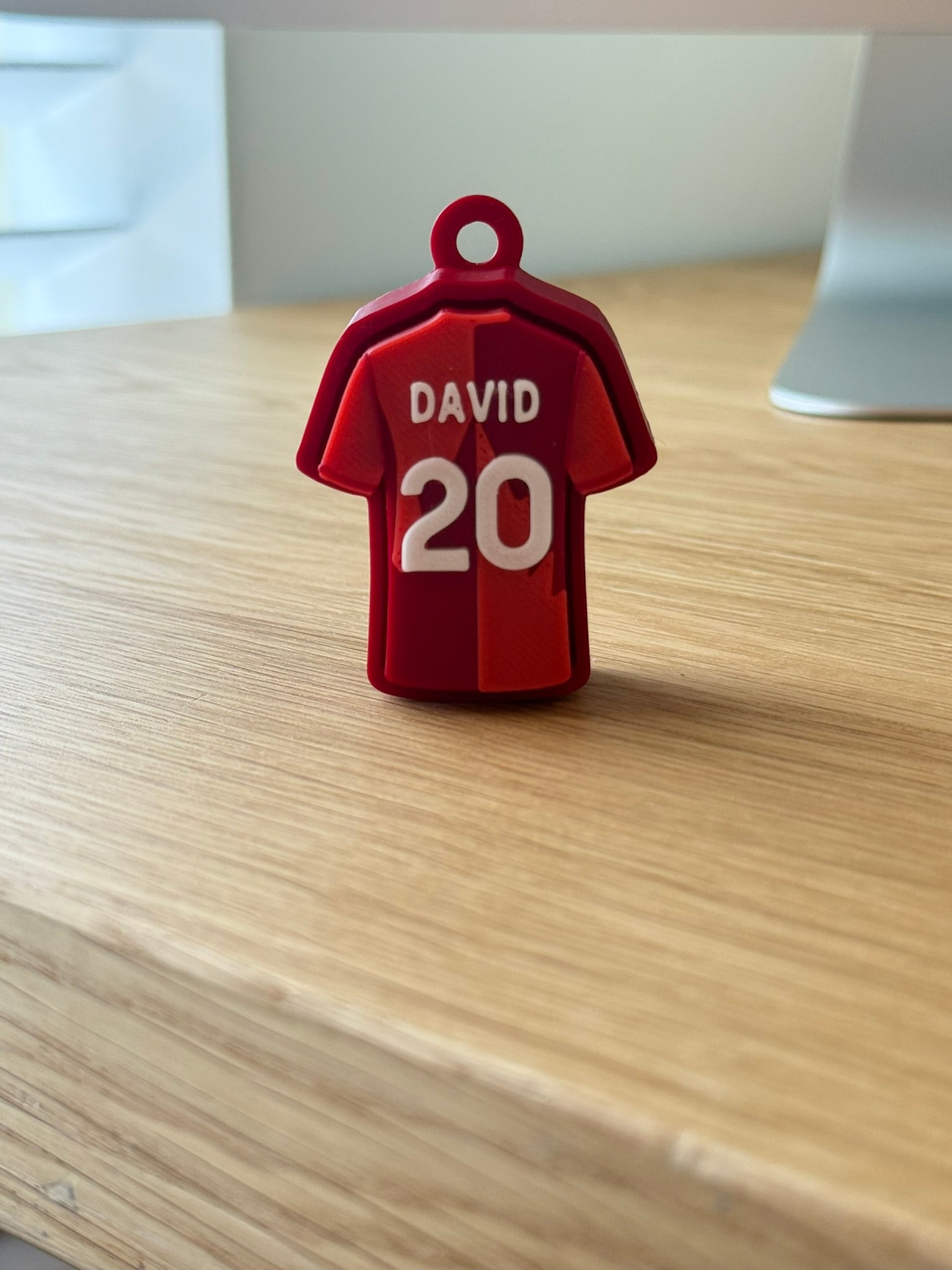 Soccer Jersey Fidget Clicker — Custom Name & Number | Mechanical Switch Keychain