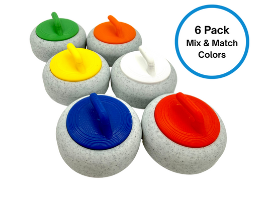 Curling Stone Magnets — Handcrafted Fridge Magnets | Set of 6