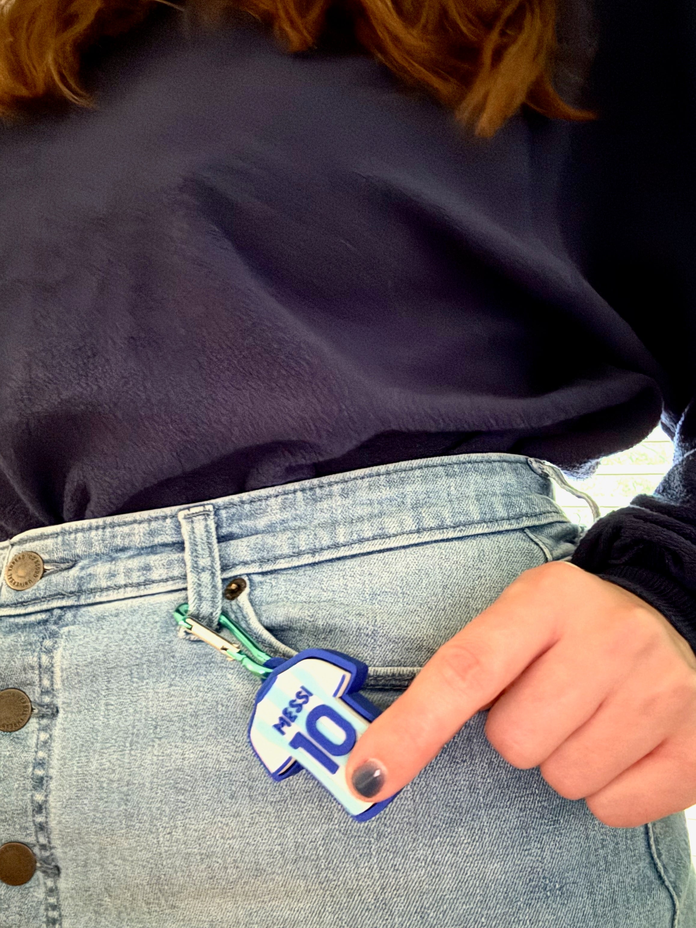 Soccer Jersey Fidget Clicker — Custom Name & Number | Mechanical Switch Keychain