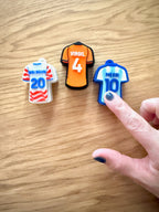 Soccer Jersey Fidget Clicker — Custom Name & Number | Mechanical Switch Keychain