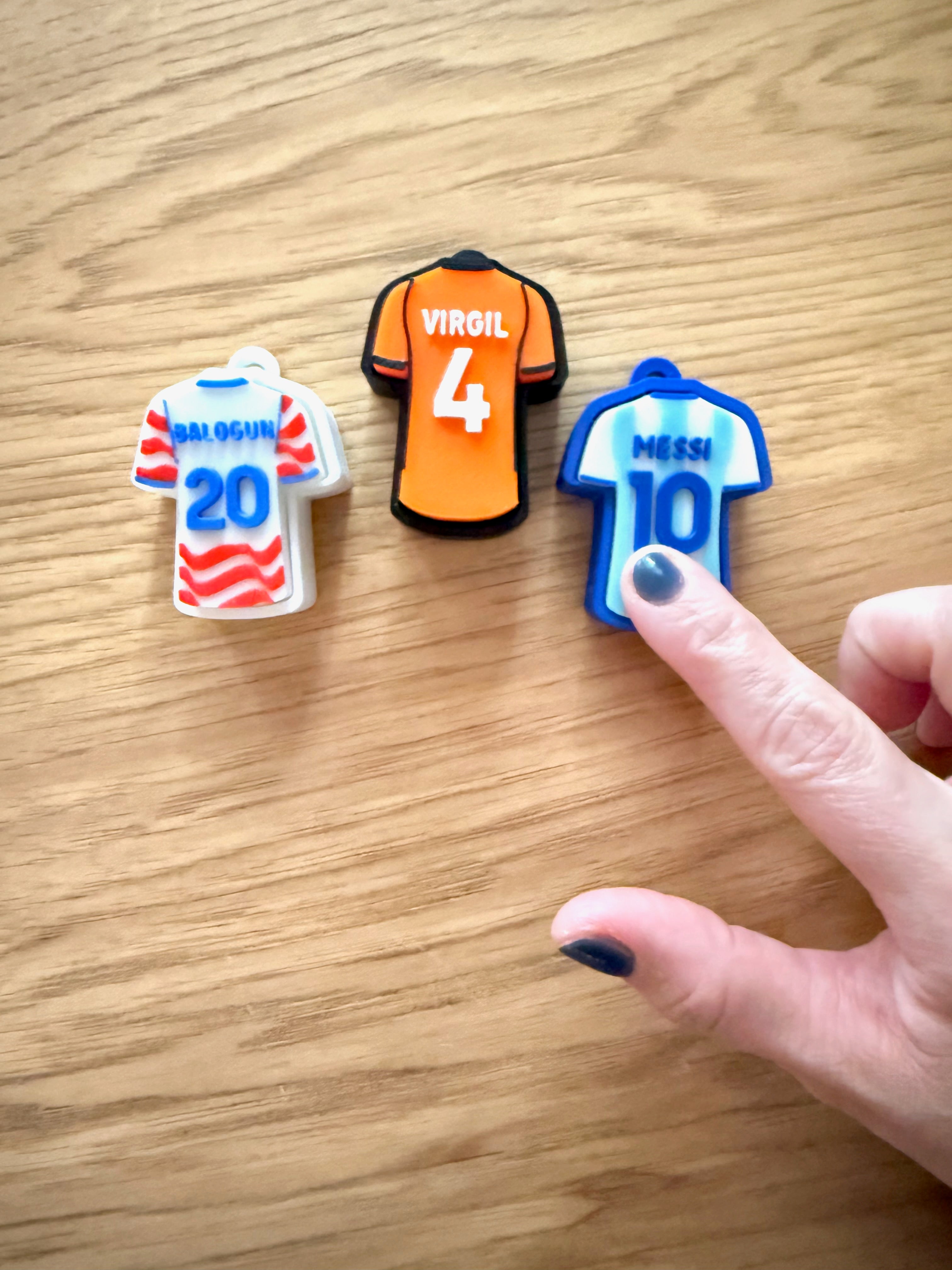 Soccer Jersey Fidget Clicker — Custom Name & Number | Mechanical Switch Keychain