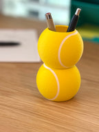 Tennis Ball Pen Holder — Stacked Tennis Ball Desk Organizer | Handmade
