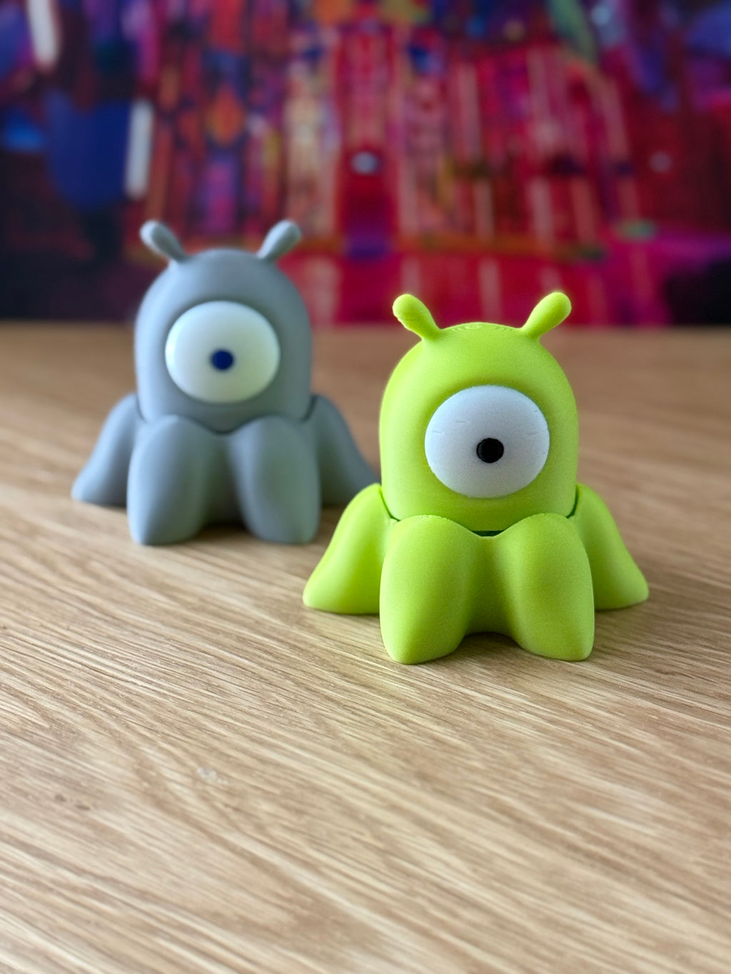 Alien Fidget Clicker, One Eye Monster Fidget Toy, Clicky Fidget Alien Figurine, Desk Toy Gift for Kids Adults, Handmade in USA