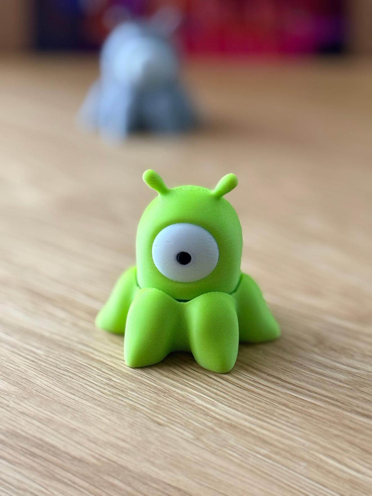 Alien Fidget Clicker, One Eye Monster Fidget Toy, Clicky Fidget Alien Figurine, Desk Toy Gift for Kids Adults, Handmade in USA