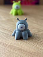 Alien Fidget Clicker, One Eye Monster Fidget Toy, Clicky Fidget Alien Figurine, Desk Toy Gift for Kids Adults, Handmade in USA