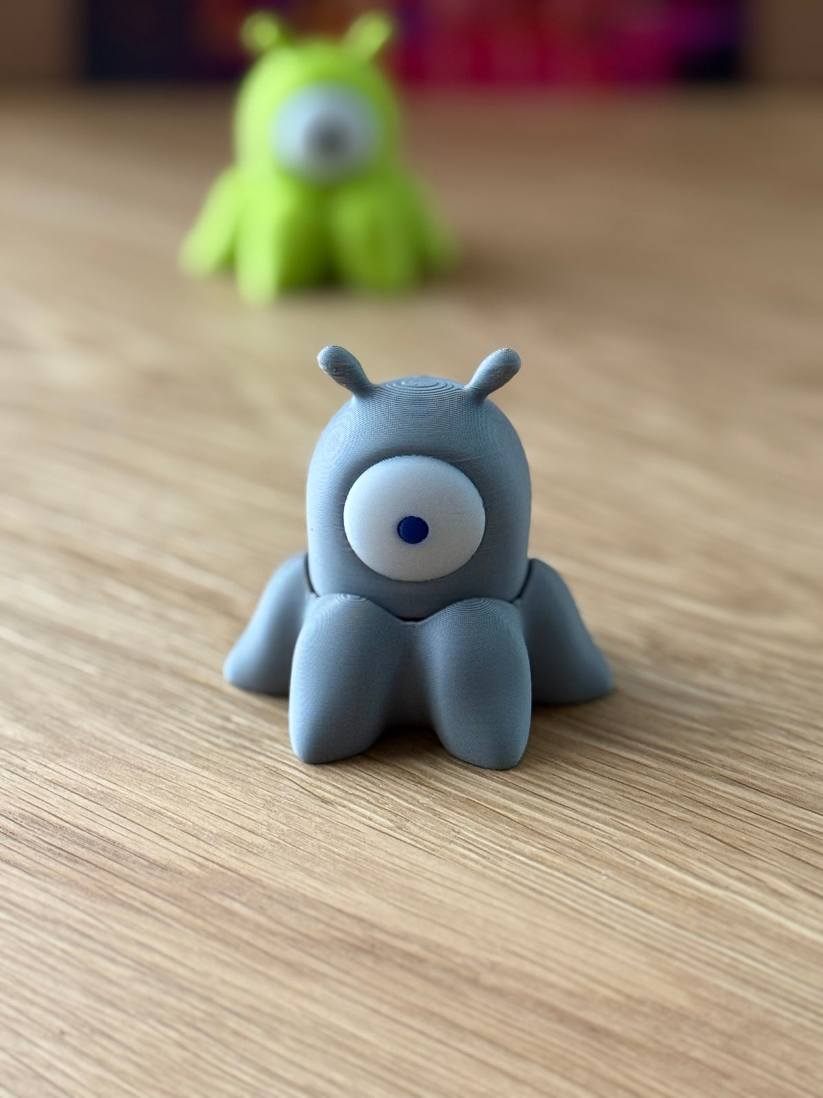 Alien Fidget Clicker, One Eye Monster Fidget Toy, Clicky Fidget Alien Figurine, Desk Toy Gift for Kids Adults, Handmade in USA