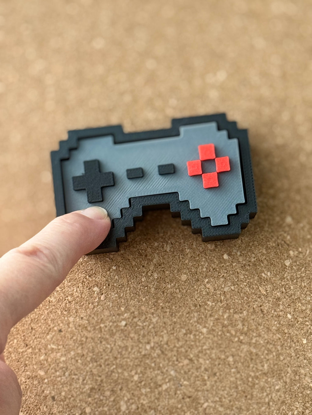 Retro Game Controller Fidget Clicker, 8-Bit Pixel Art Toy, Clicky Keyboard Switch, Gamer Gift, Handmade USA Desk Toy