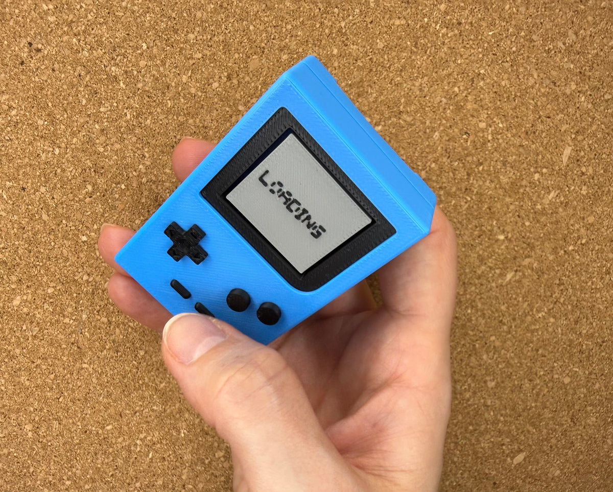 Retro Gameboy Fidget Clicker, Personalized Screen Text, Clicky Mechanical Switch Sensory Toy, Handmade USA Fidget Gift for Gamers