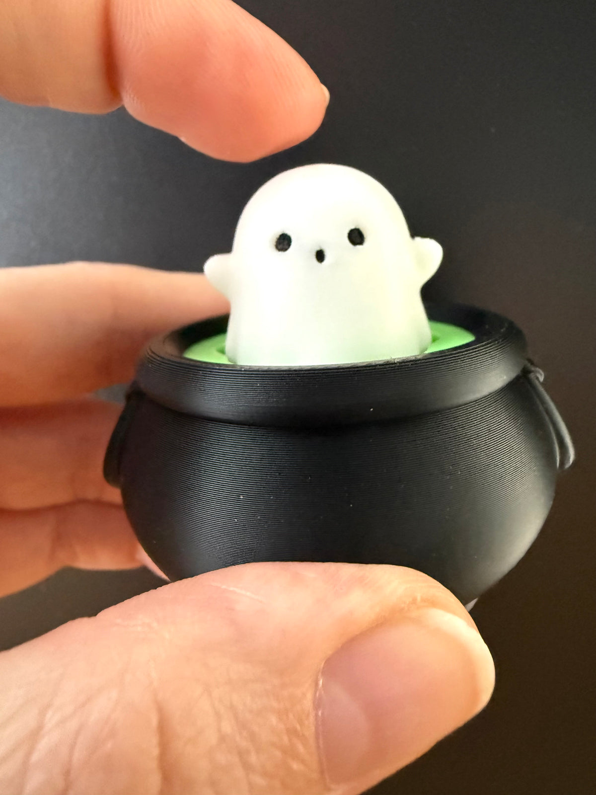 Ghost Cauldron Fidget Clicker, Halloween Pop It Toy, Spooky Click Toy, Cute Ghost Gift, Stocking Stuffer