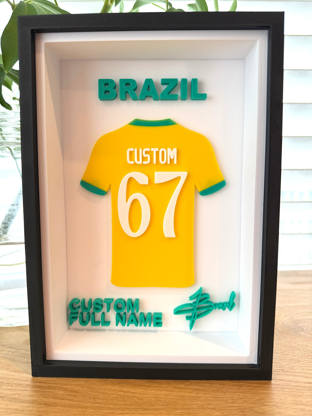 Mini Soccer Jersey Frame | France, Argentina, Brazil | 3D Printed