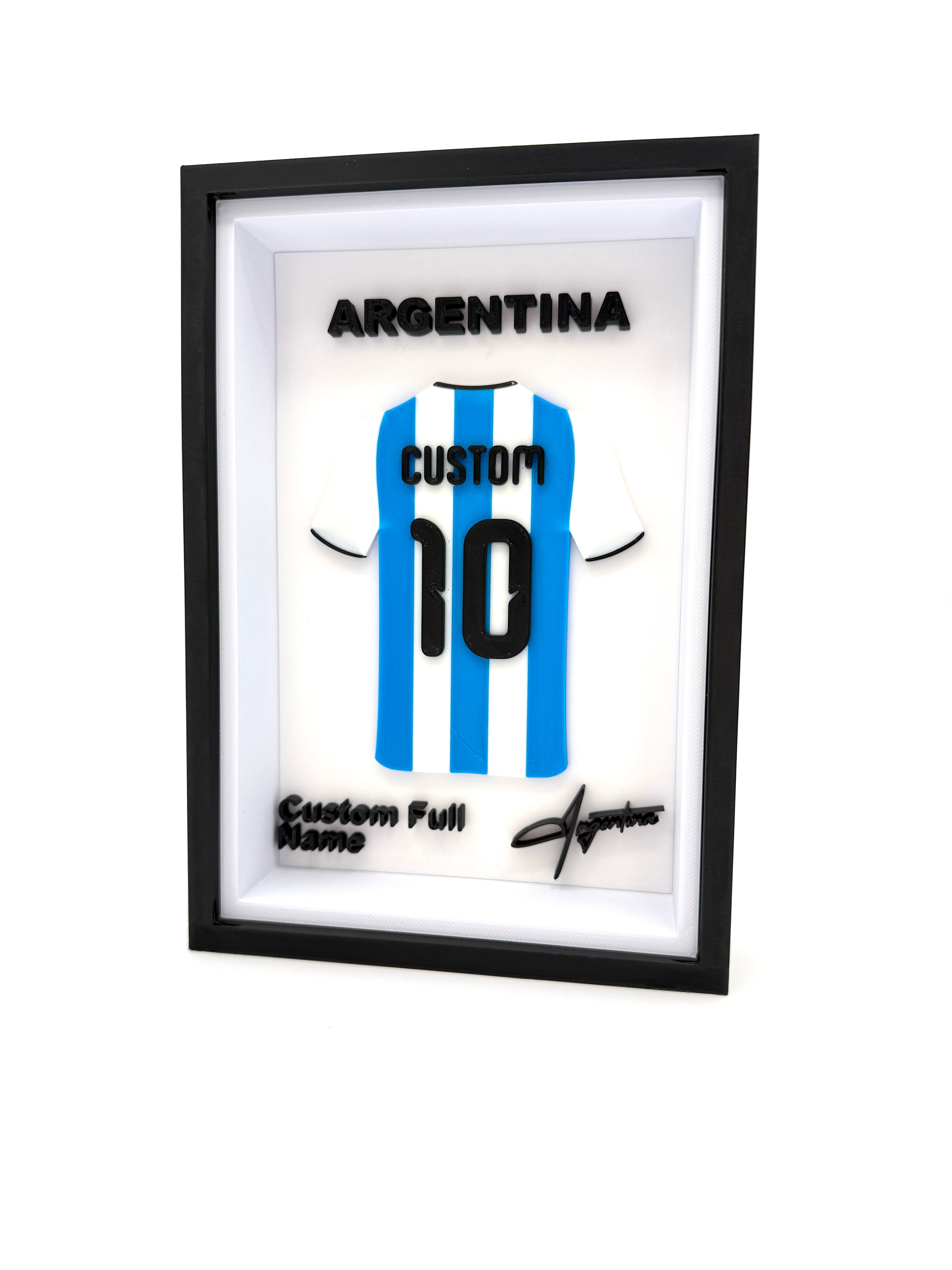 Mini Soccer Jersey Frame | France, Argentina, Brazil | 3D Printed