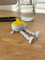 Curling Stone Buddy — Articulated Desk Figure | Choose Your Handle Color
