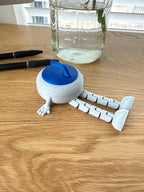 Curling Stone Buddy — Articulated Desk Figure | Choose Your Handle Color