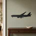 Airplane Wall Art — Boeing 777 Line Silhouette | 2 Sizes