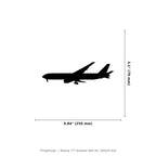 Airplane Wall Art — Boeing 777 Line Silhouette | 2 Sizes