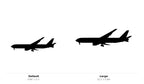 Airplane Wall Art — Boeing 777 Line Silhouette | 2 Sizes