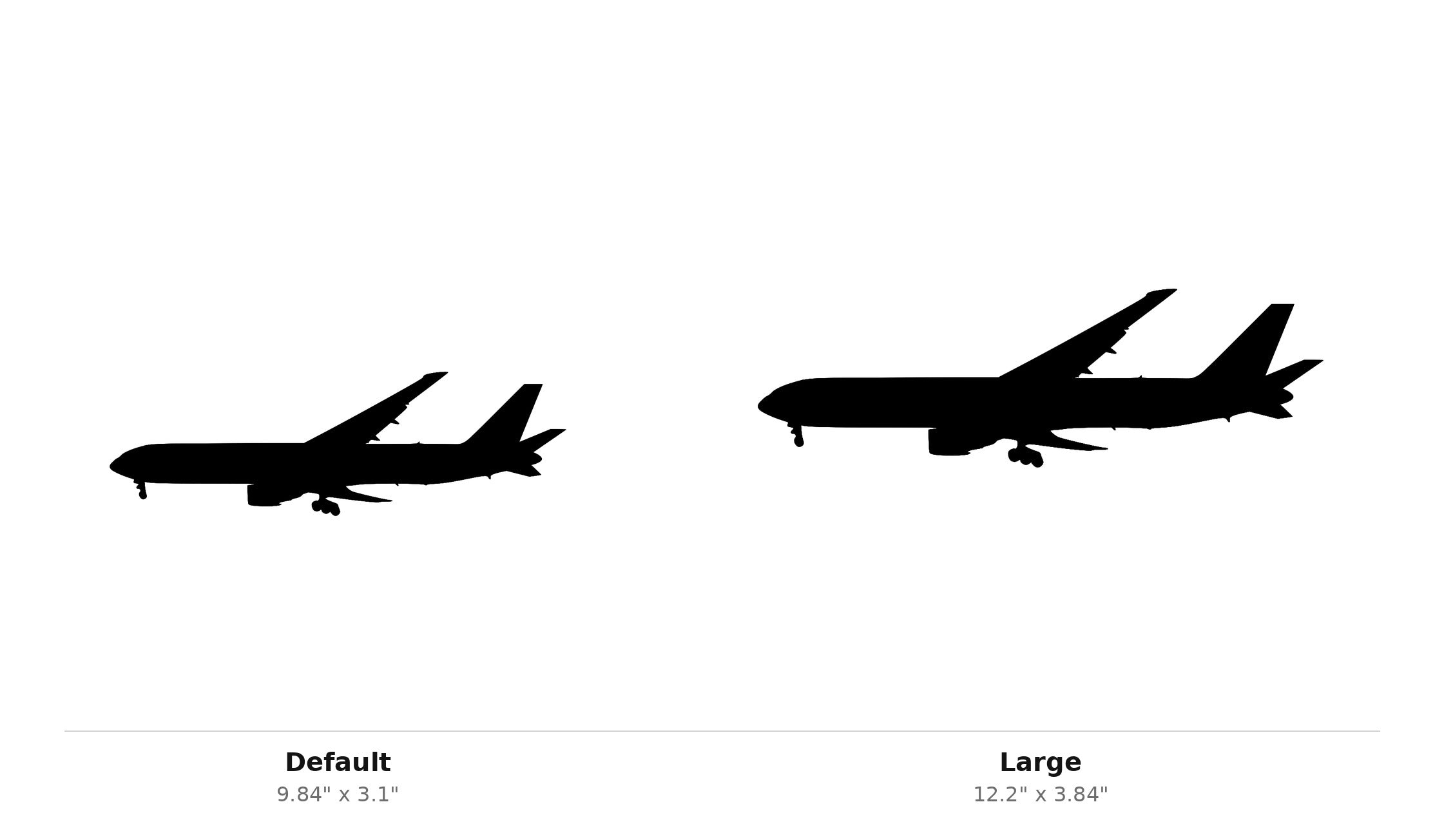 Airplane Wall Art — Boeing 777 Line Silhouette | 2 Sizes